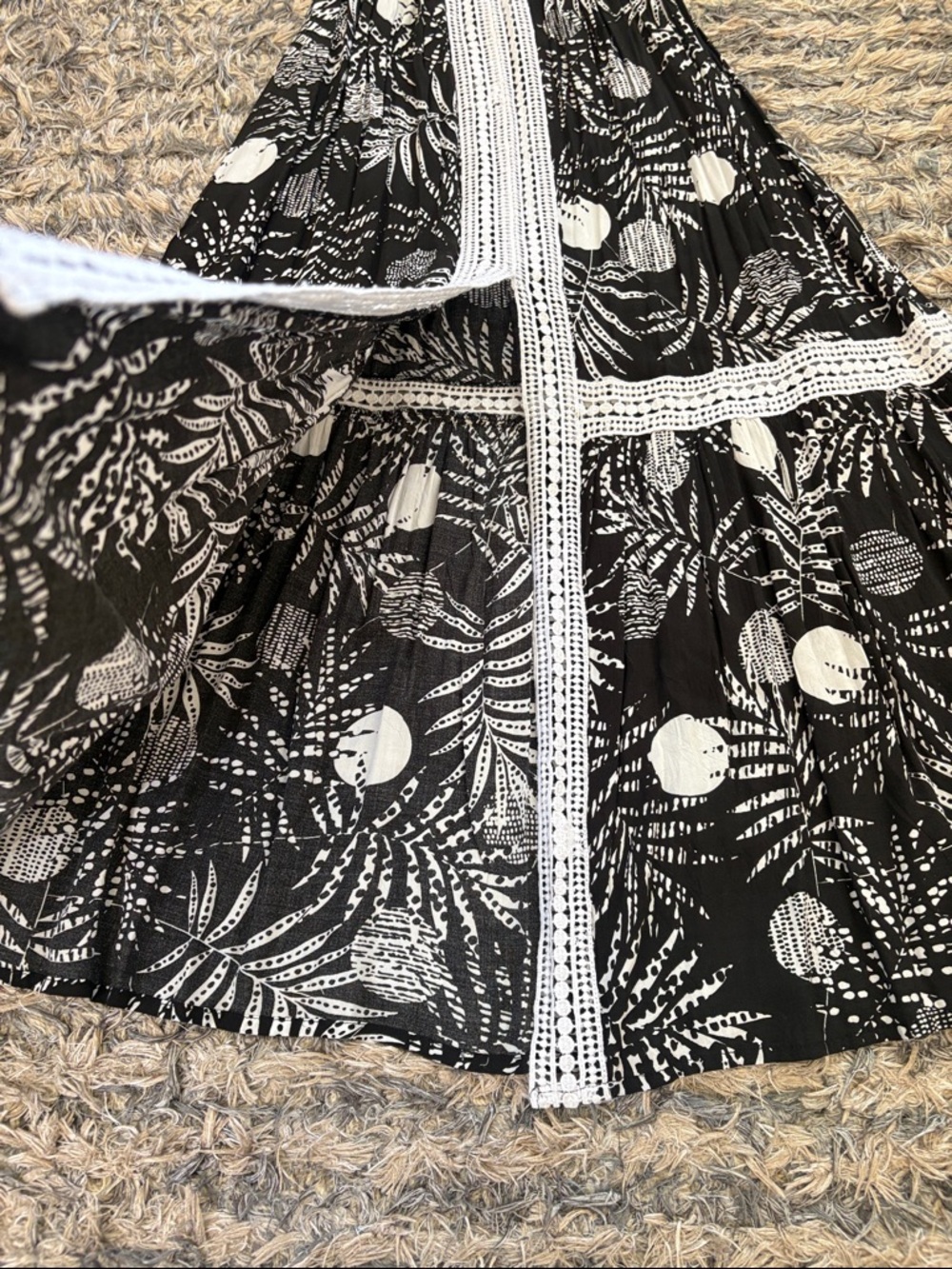 New! blue island Black and White Strapless Maxi Dress Size XS - Picture 3 of 12
